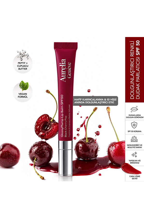 Aurelia Genève Glossy Plump Lip Balm SPF50 - Black Cherry Pop - 2