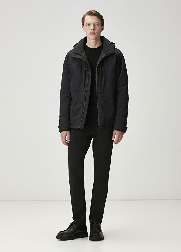 Beymen Club Siyah Kapüşonlu Mont - 2