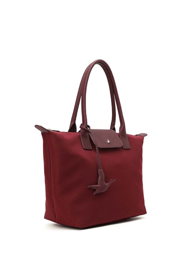 Beymen Club City Medium Burgundy Women's Shopping Bag - 2