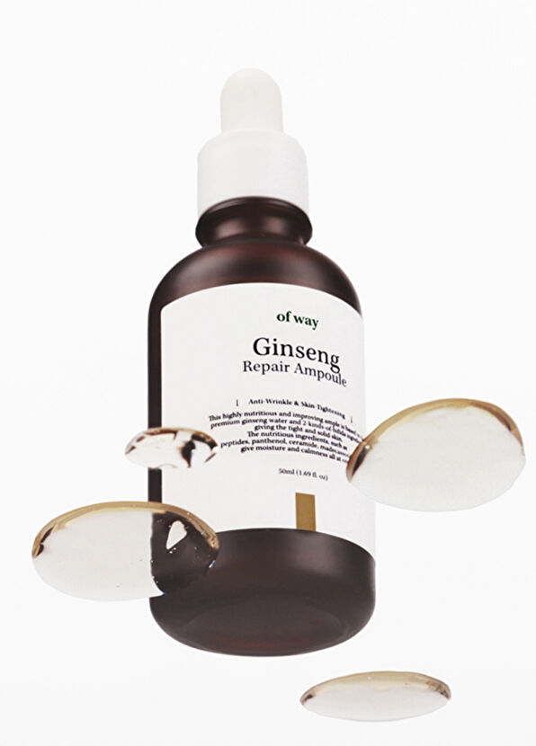 Of Way Ginseng Repair Ampoule Anti-Wrinkle Elasticity Protector 5 Types Ginseng Ampoules Skin Serum 50 ml - 2