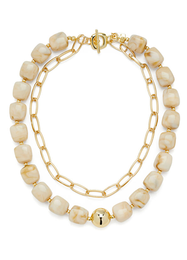 Beymen Club Cream Women's Chain Necklace - 2