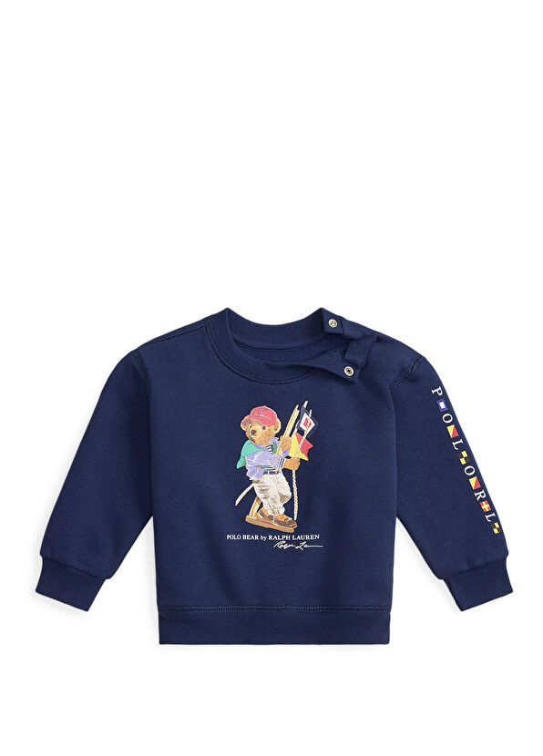 Polo Ralph Lauren Navy Blue Baby Boy Sweatshirt - 1