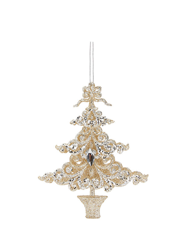 Kurt S.Adler Silver Gold Ağaç Formlu Yılbaşı Süsü - 1