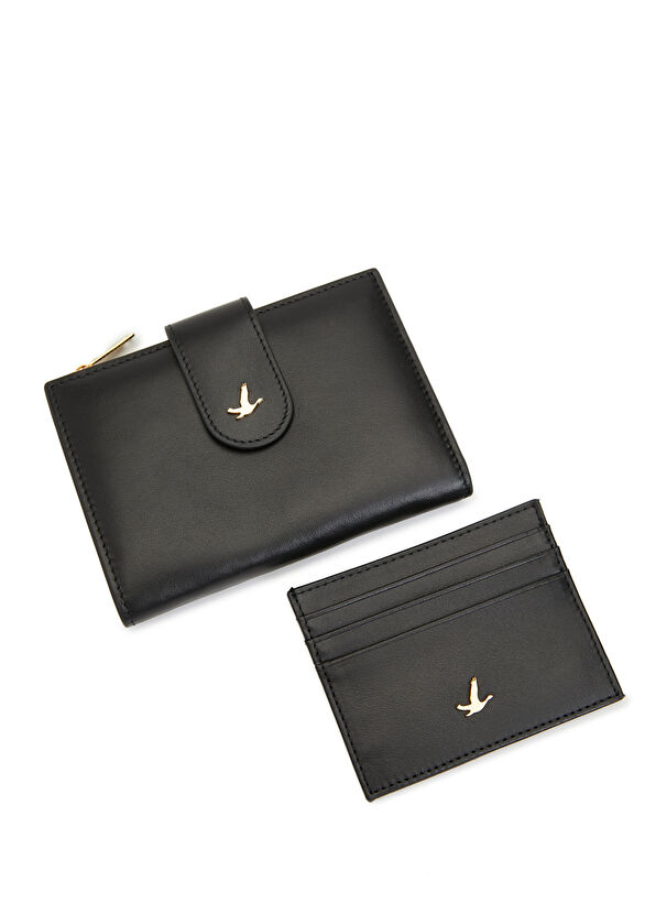 Beymen Club Siyah 2li Kadın Deri Hediye Seti - 2