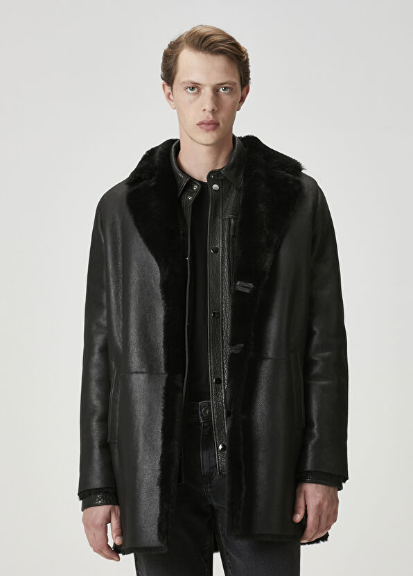 Beymen Club Siyah Deri Kaban - 1