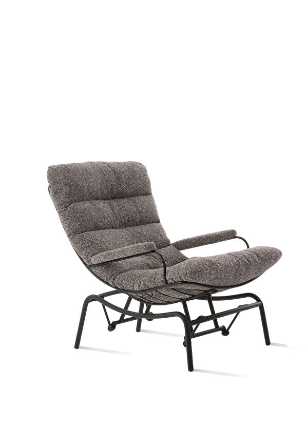 Sürton Yeke Antrasit Siyah Puflu Sallanır Tv Koltuğu - 2