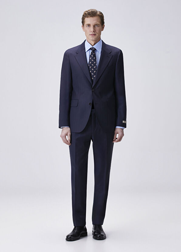 Drop 7 Lacivert Yün Takım Elbise - Görsel 2