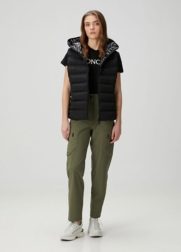 Moncler Aliterse Siyah Kapüşonlu Yelek - 2