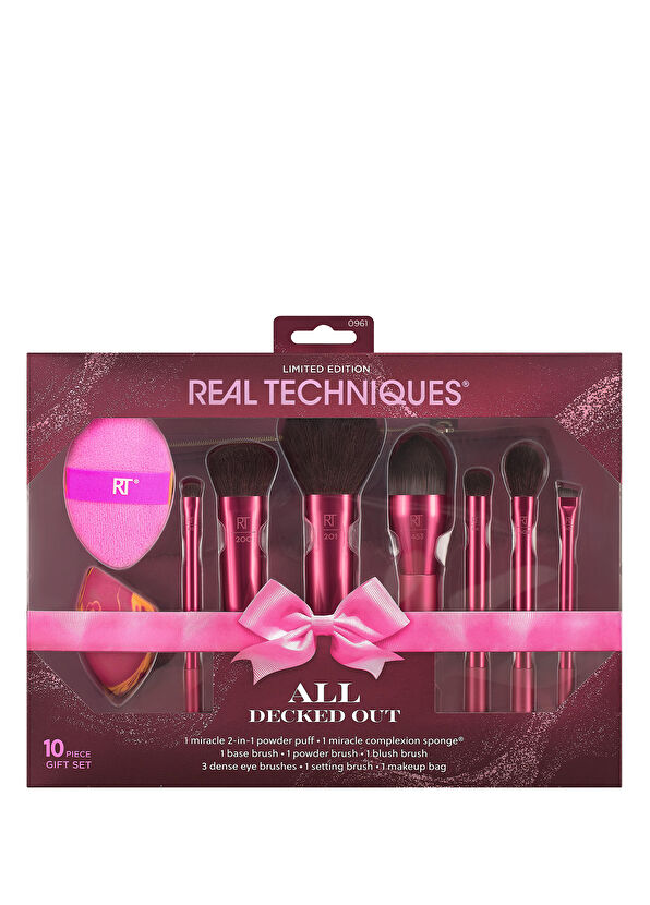 Real Techniques All Decked Out Mürdüm Makyaj Fırça ve Sünger Seti - 2