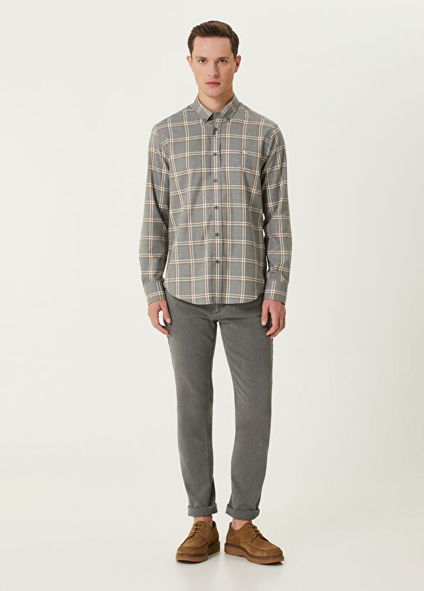 Beymen Club Comfort Fit Gri Ekose Gömlek - 3