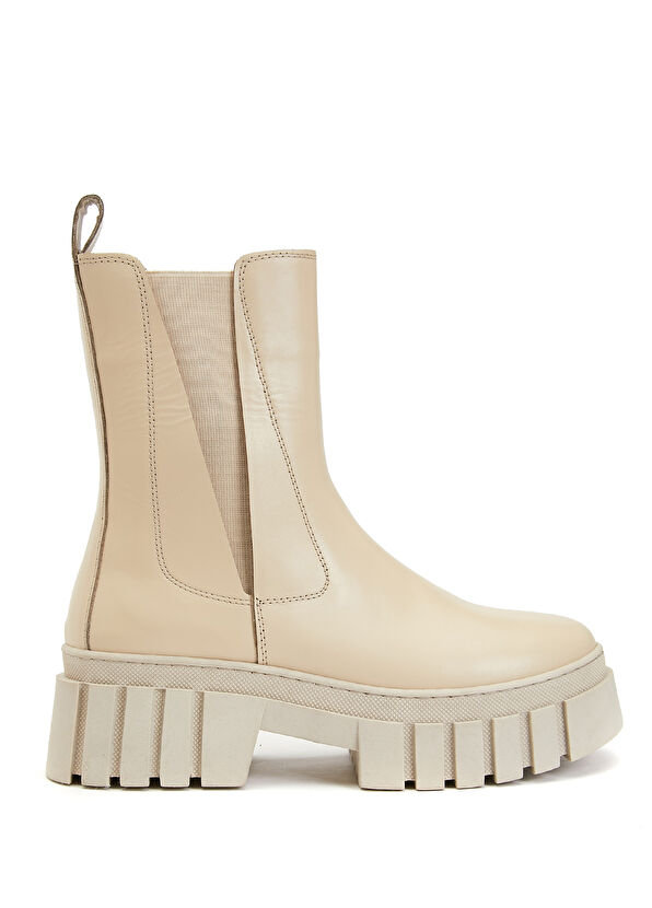 Beymen Club Beige Women's Leather Boots - 1