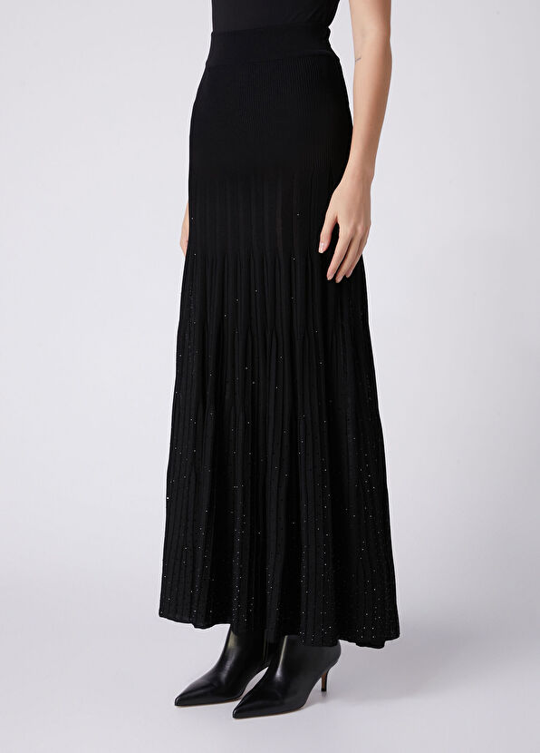 Beymen Club Black Hotfix Godeli Long Skirt - 3
