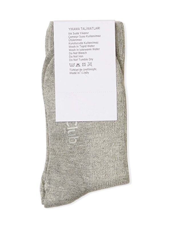 Beymen Club Light Grey Women's Cashmere Blend Bamboo Socket So - 2