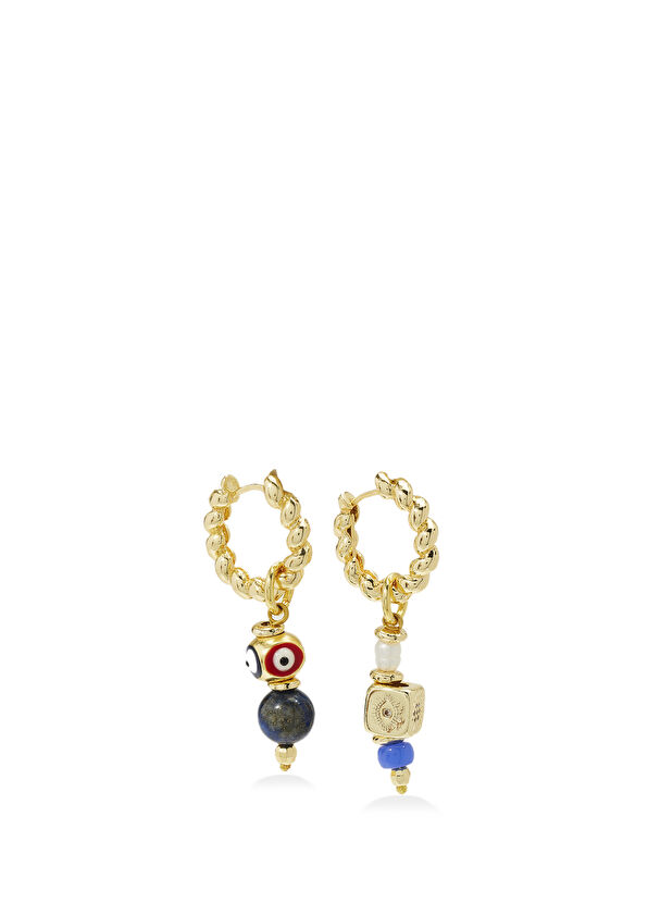 Beymen Club Women's Earrings With Gold Stones - 2