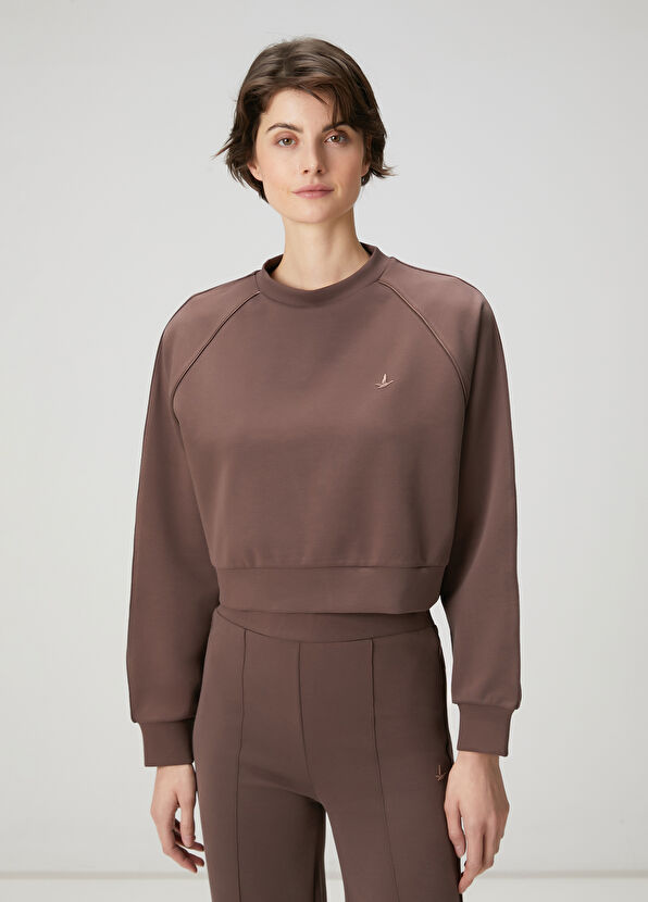 Beymen Club Gül Kurusu Crop Sweatshirt - 1