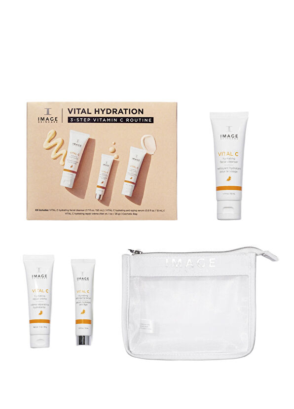 Image Skincare Vital Hydration C Hydrating Facial Cleanser + Hydrating Anti-Aging Serum ve Hydrating Repair Crème Cilt Bakım Seti - 1