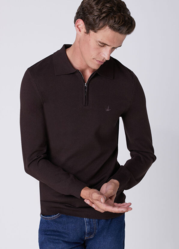Beymen Club Brown Polo Sweater - 2
