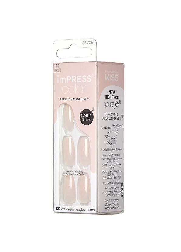 Impress Color Nude Self-Adhesive Long Fake Nail - 3