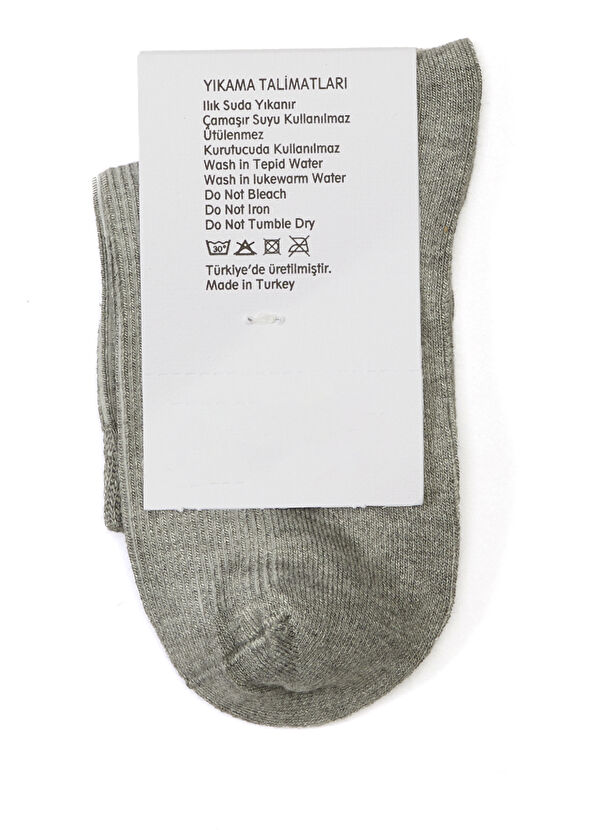 Beymen Club Grey Women's Bamboo Socket Socks - 2