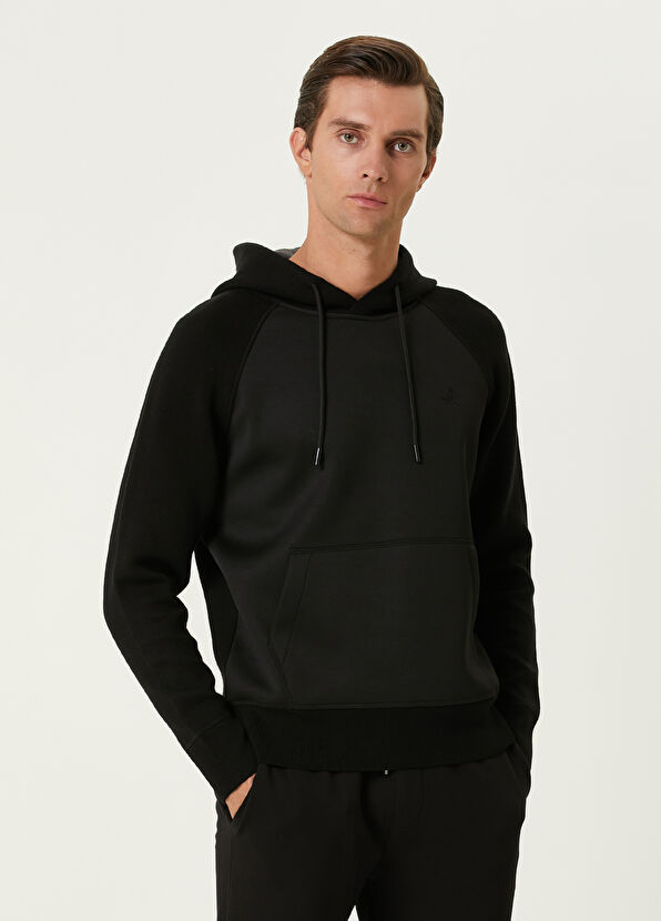 Beymen Club Siyah Kapüşonlu Garnili Kazak - 1