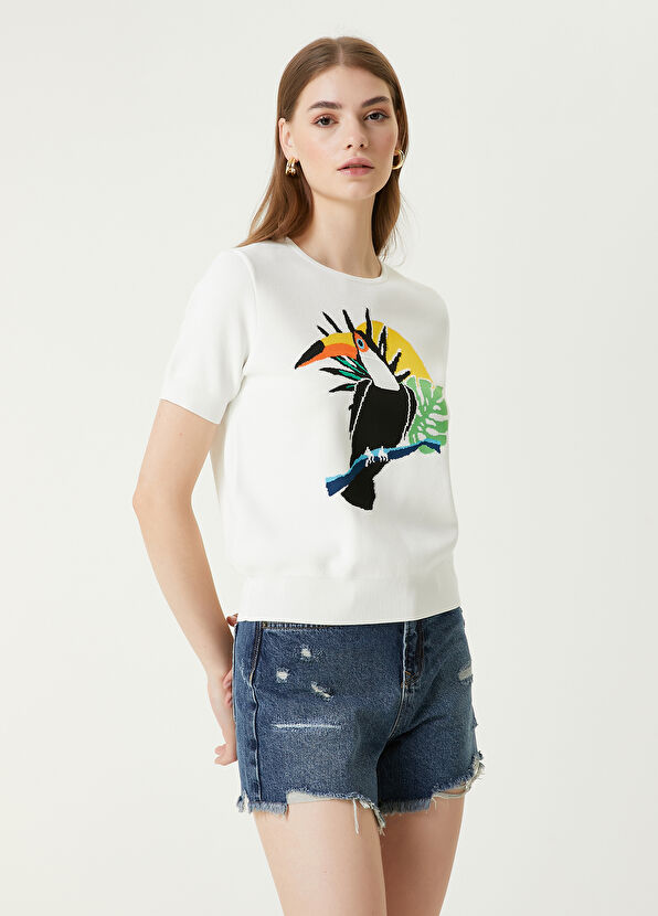 Beymen Club Kırık Beyaz Jakarlı Triko - 4