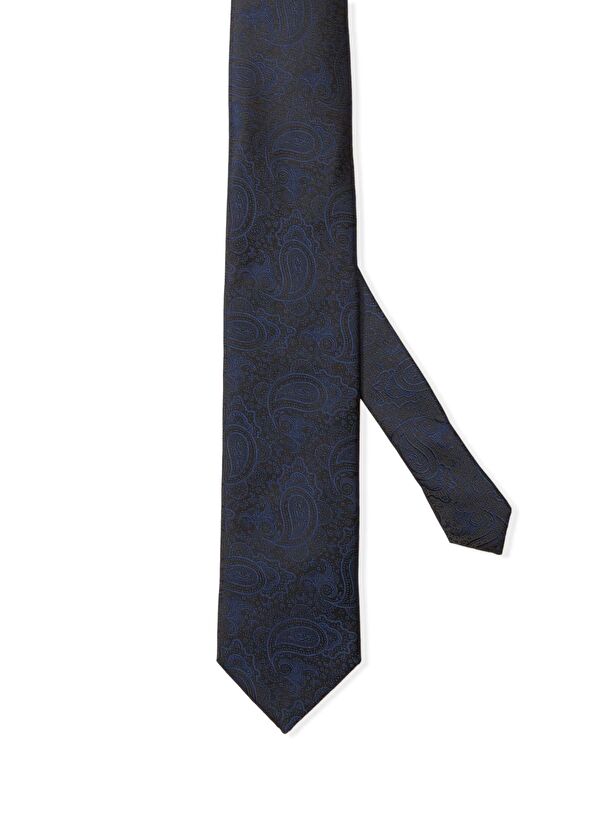 Beymen Club Navy blue shawl jacquard tie - 1