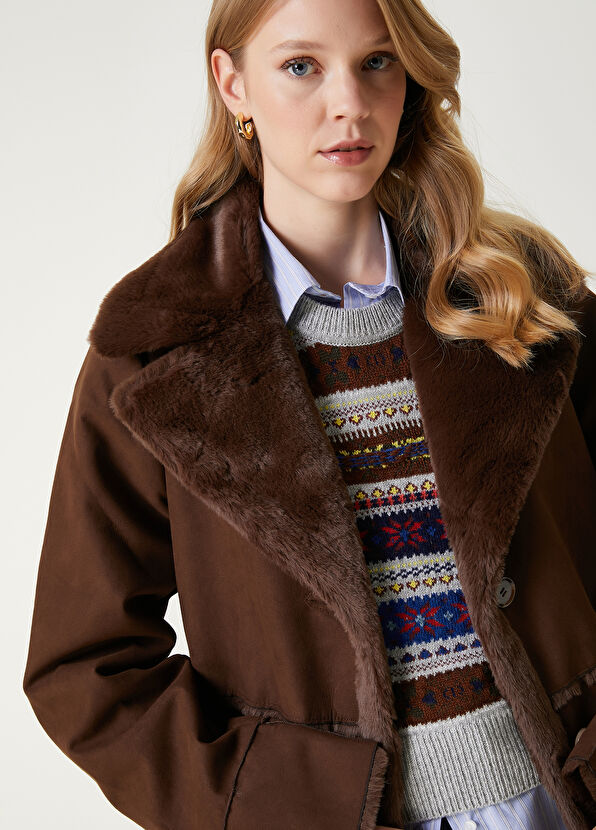 Beymen Club Brown Faux Fur Inside Coat - 2