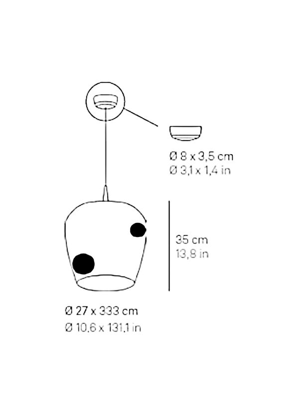 Zafferano Bilia Şeffaf Altın Toplu Cam Büyük Boy Sarkıt - 2