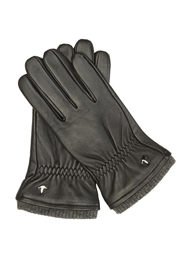 Beymen Club Siyah Erkek Deri Eldiven - 2