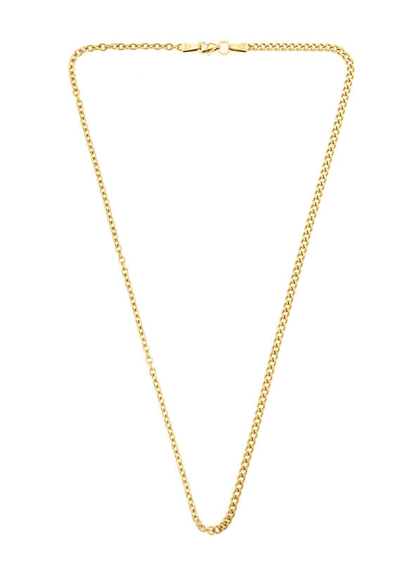 Curb Cable Altın Kaplama Çelik Erkek Kolye - Görsel 3