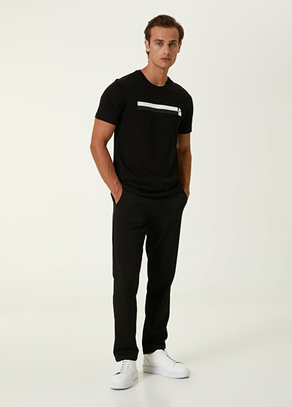 Beymen Club Black Injection Stripe Printed Logo T-shirt - 2