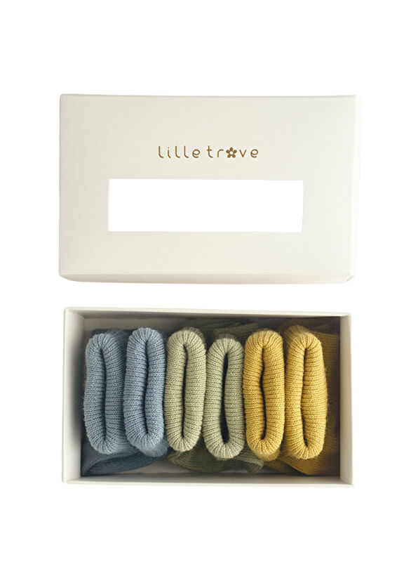 Lille Trove Colorful Newborn Unisex Baby 3-Piece Socks Set - 2