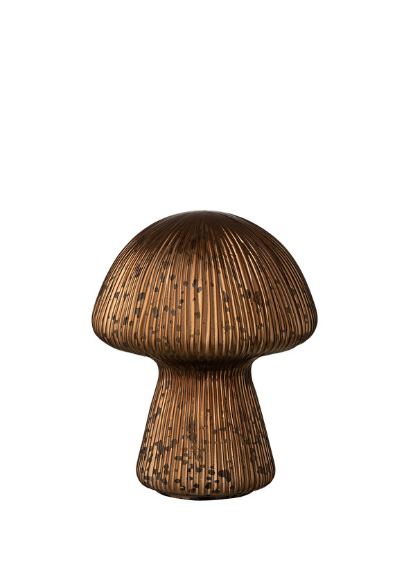 Chakra Bigo Dark Brown Led Mushroom Decorative Object - 1