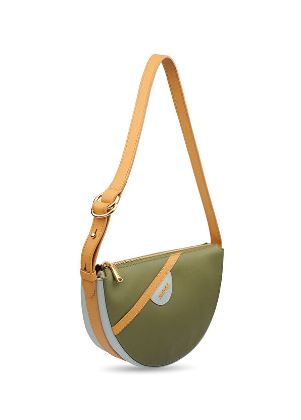 SOU-BA Eva Olive Leather Women's Shoulder Bag - 2