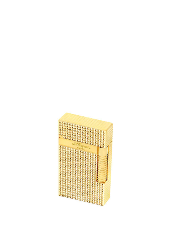 S.T. Dupont New Le Grand Dupont Diamond Head Altın Rengi Çakmak  - 1