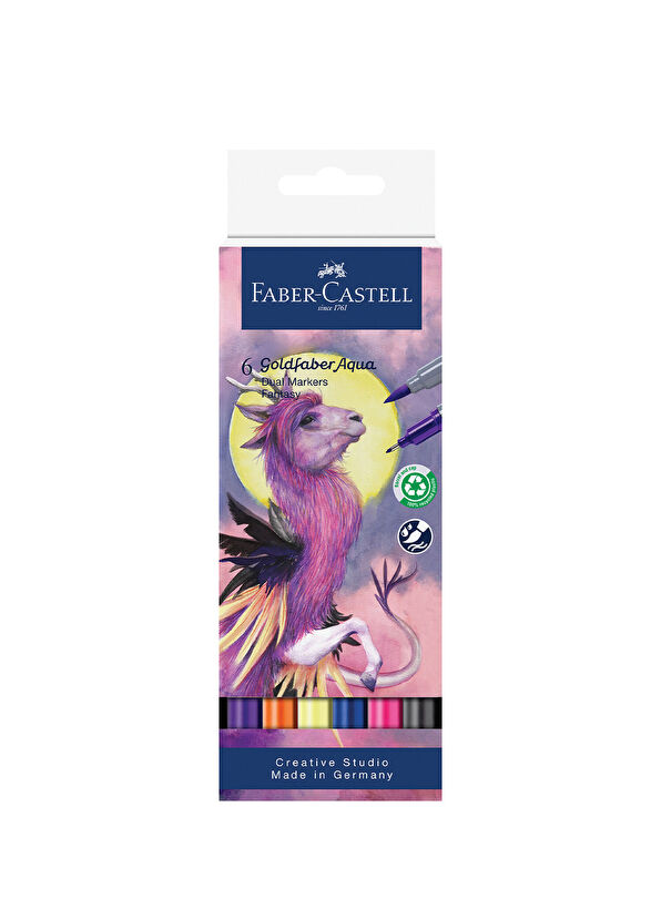 Faber Castell Goldfaber Aqua Çift Uçlu 6'lı Marker Kalem Seti - 1
