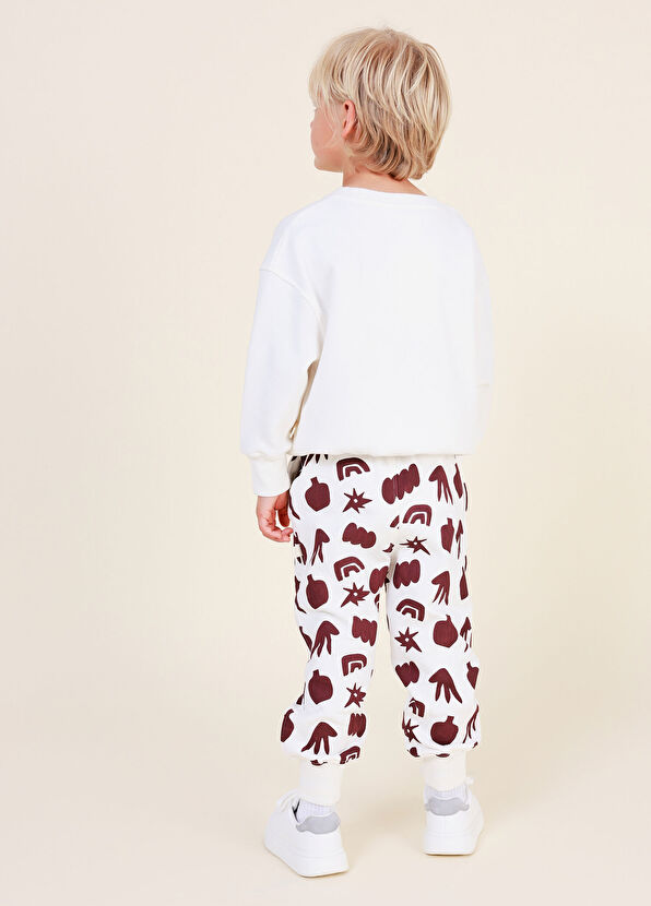 Lemon & Pie Printed White Long Sleeve Unisex Kids Tracksuit - 4