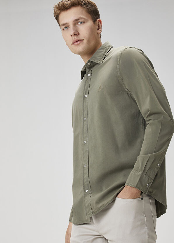 Beymen Club Relaxed Fit Light Khaki Shirt - 2
