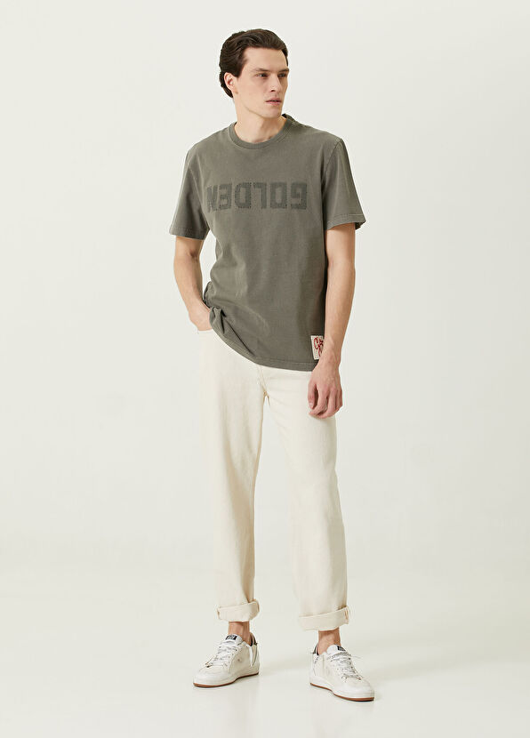 Golden Goose Haki Logo Baskılı T-shirt - 2