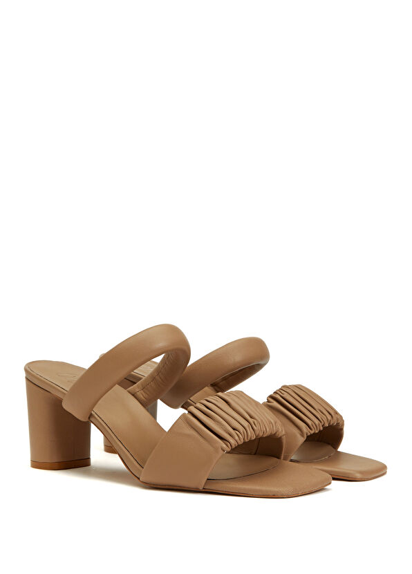 Beymen Club Vizon Bantlı Kadın Deri Terlik - 2