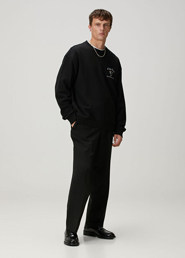 Academia Siyah Bilardo Baskılı Sweatshirt - 3