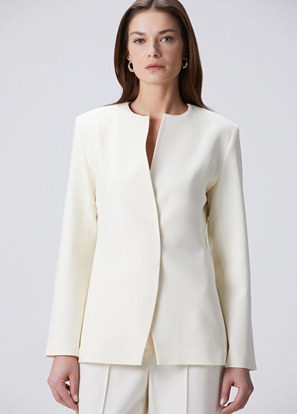 Beymen Collection Kırık Beyaz Yün Ceket - 2
