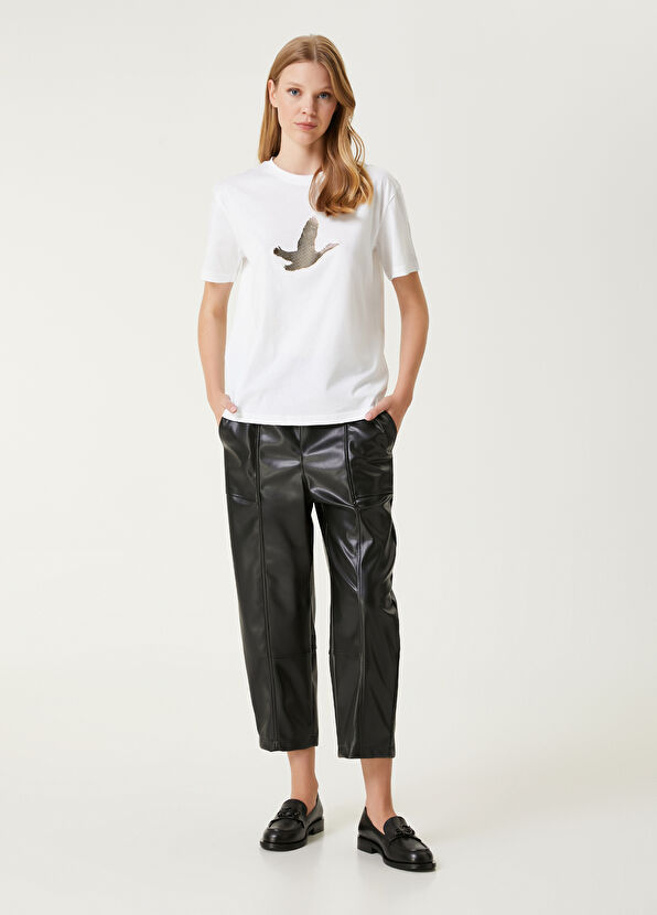 Beymen Club White Logo Printed T-Shirt - 3