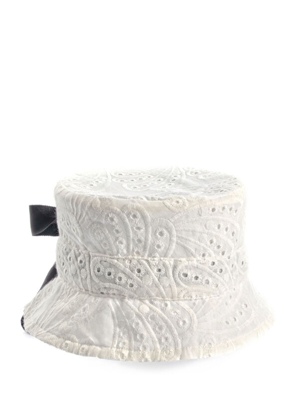 Sibi Hats White Cherry Fisto Beyaz Kadın Kova Şapka - 1