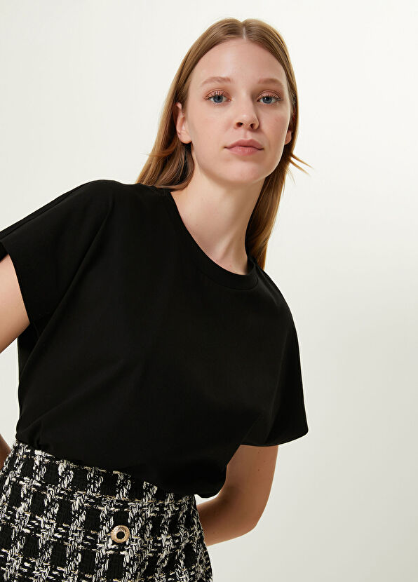 Beymen Club Black Crew Neck Seamless Basic T-shirt - 4