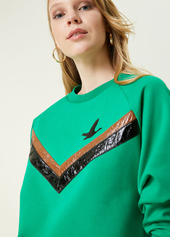 Beymen Club Yeşil Çift Şeritli Sweatshirt - 4