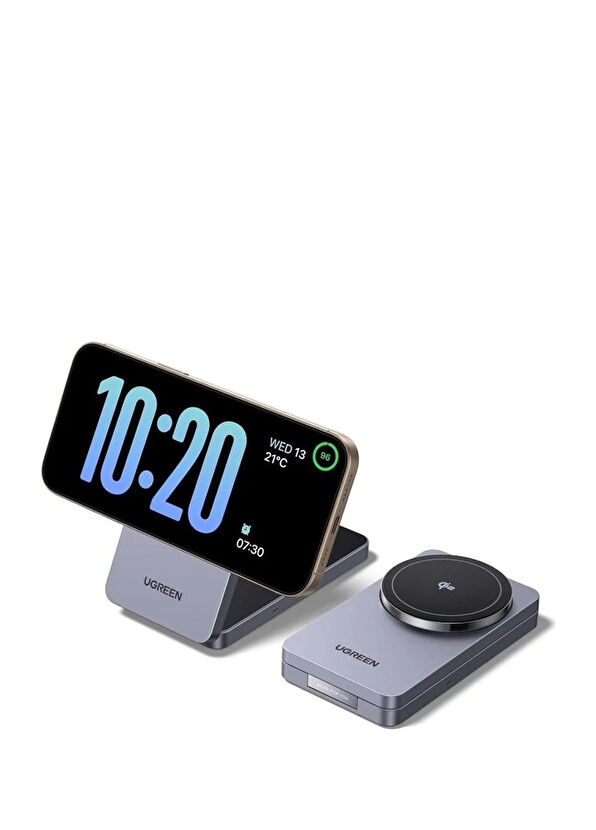 Ugreen 2si1 Arada 30W Magnetik Wireless Kablosuz Şarj Cihazı  - 1