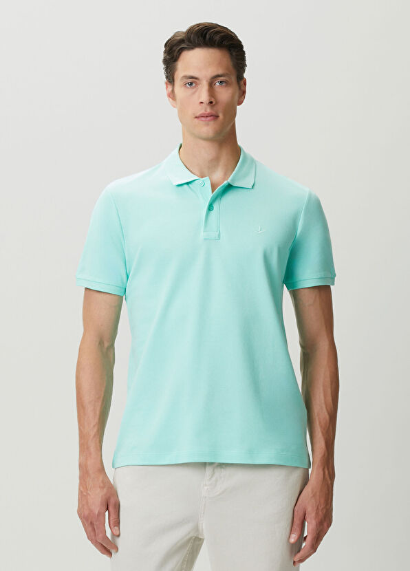 Beymen Club Su Yeşili Polo Yaka Düğmeli T-shirt - 1