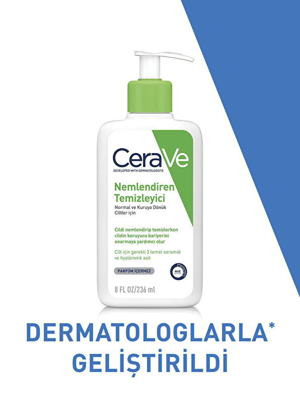 CeraVe Kuru Ciltler İçin Nemlendiren Yüz Temizleyici 236 ml - 4