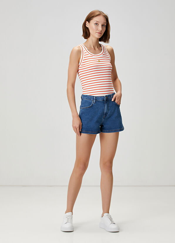 Beymen Club Mavi Kısa Denim Şort - 1